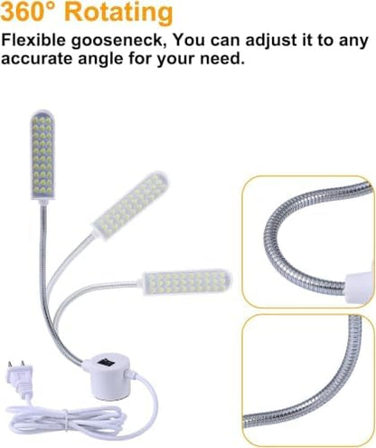 36LED Sewing Machine Light, 6.56ft Long Cord, Magnetic Base Task Work Lamp