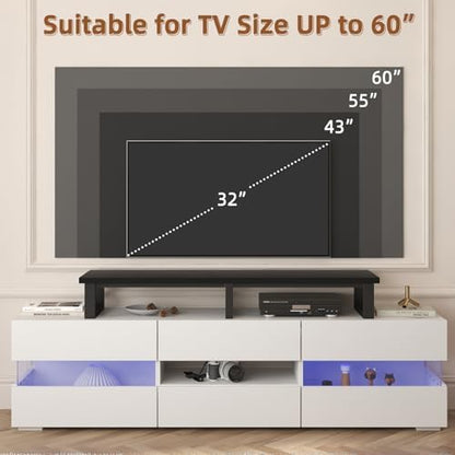 YAOHUOO 45" Large TV Riser for 32-60 inch TV, TV Riser Stand Shelf,Black