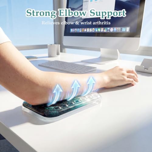 Ospelelf Elbow Wrist Rest Pad for Desk, Gel Arm Rest Pad Support for Laptop