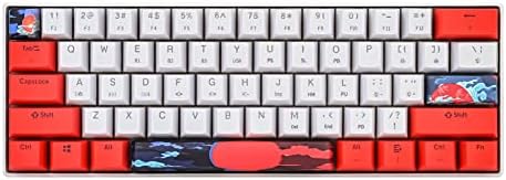 surmen GT61 60% Mechanical Gaming Keyboard 60 Percent RGB Backlit Hot-Swappable Wireless/Wired Compact Mini Keyboards Bluetooth 5.0 Keyboard Programmable/N-Key Rollover (Yellow Switch, Sun)