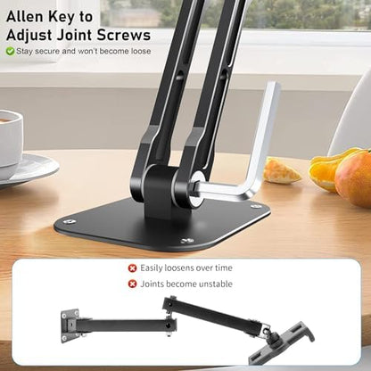 Magnetic iPad Wall Mount, Aluminum Dual-Arm Tablet Mount Holder