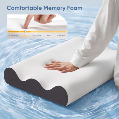 NEWBULIG Contour Memory Foam Cervical Pillow with Neck Support