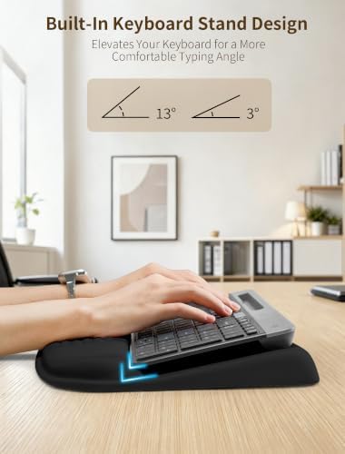 Ergonomic Keyboard Wrist Rest Pad with Wrist Support Black