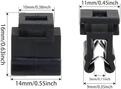 Heyous 20PCS 16x14x10mm Cable Tie Brackets Plastic Edge Mount Clip Fastener Organizer for Cord Organization