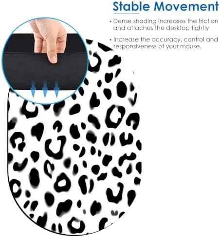 Small Mouse pad, Portable, Waterproof Non-Slip Rubber Bottom, Suitable for Wireless Mouse, Laptop Keyboard Tray for Both Men and Women, Office Travel 7.1x10.6in，Leopard Print