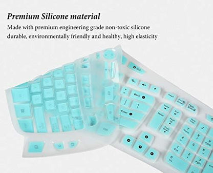 Keyboard Cover for Logitech MK550 MK570 K350 Wireless Wave Keyboard, Logitech K350 MK550 MK570 Accessories Wave Keyboard Protector-Mint