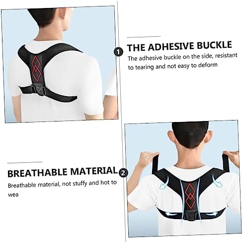 Invisible Posture Corrector Back Brace Black Adjustable Support for Adults