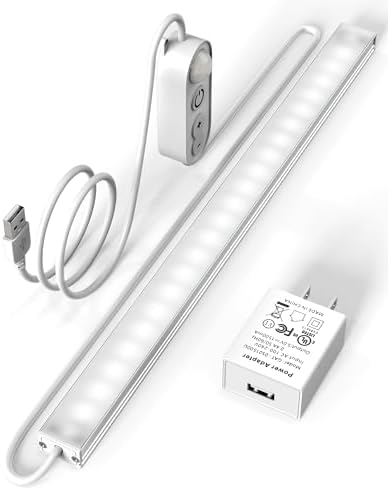ASOKO Motion Sensor Dimmable Led Under Cabinet Light, 12" Cool White
