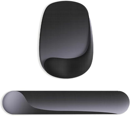 ErgoEase Ergonomic Mouse Pad with Gel Wrist Support - Premium Lycra Fabric, Non-Slip, Ideal for Laptop & Desktop, Office & Gaming，Desk Accessories (09OnxyBlack Set)