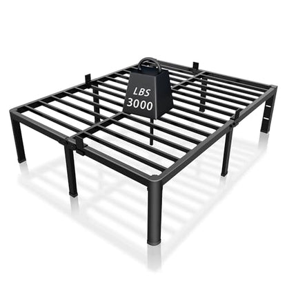 14 Inch King Bed Frame with Rounded Corner & 4 Mattress Baffles