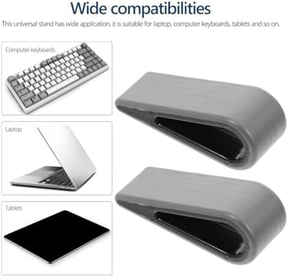 ULTECHNOVO Laptop Notebook Holder, 2pcs Laptop Stand Wedge, Ergonomic Keyboard Riser Cooling Feet for Notebook Keyboard Portable Office Desktop Use