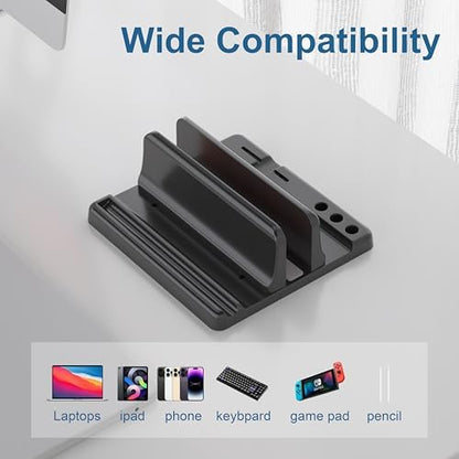 Vertical Laptop Stand, Adjustable 3 in 1 ABS