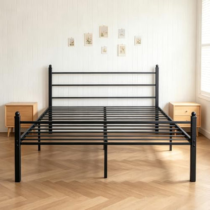 Full Metal Bed Frame with Headboard & Footboard