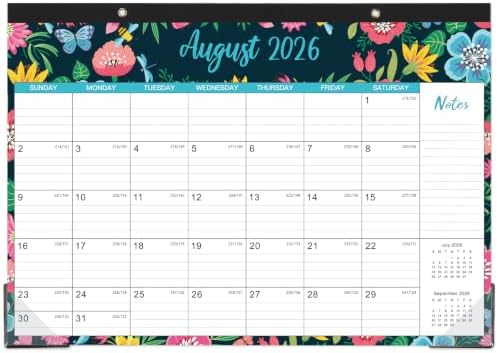 Desk Calendar 2026-2027 - Jul 2026 - Dec 2027, Large Monthly Desk Calendar 18 Months, 17" x 12", Desk Pad, Large Ruled Blocks, To-do List & Notes, Best Desk/Wall Calendar for Planning or Organizing