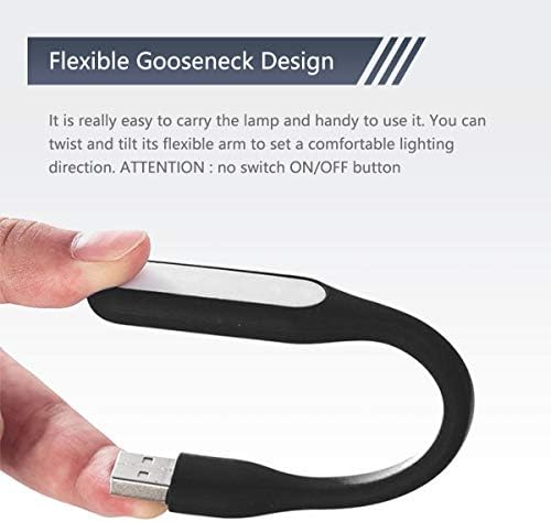 USB LED Light Lamp for Power Bank, Portable Eye Care Mini Night Light with Flexible Arm, USB Gooseneck Reading Lamps Book Light,Compatible for Desktop, Notebook Laptop (10-Red)