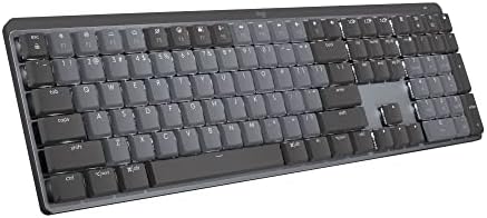 Logitech MX Mechanical Wireless Illuminated Performance Keyboard, Tactile Quiet Switches, Backlit Keys, Bluetooth, USB-C, macOS, Windows, Linux, iOS, Android, Metal (Renewed)