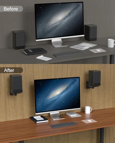WALI Surround Sound Speaker Wall Mount with Adjustable Swivel Tilt Angle