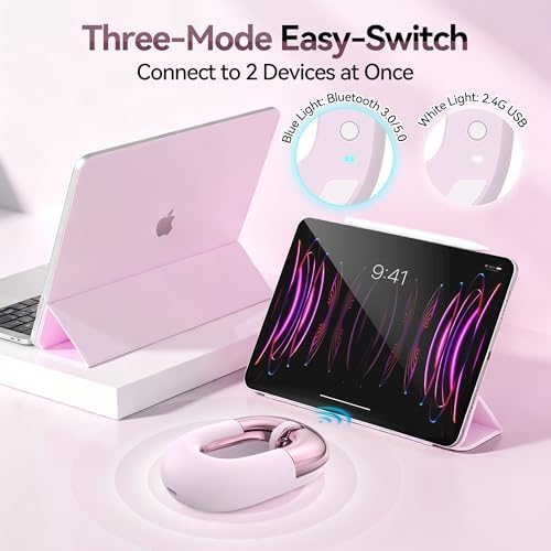 Bluetooth Mouse for Laptop Donut Pink Wireless Mouse, Rechargeable