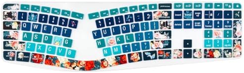 Silicone Keyboard Cover Compatible with Logitech Ergo K860 Ergonomic Keyboard US Layout, Logitech K860 Accessories, Rose