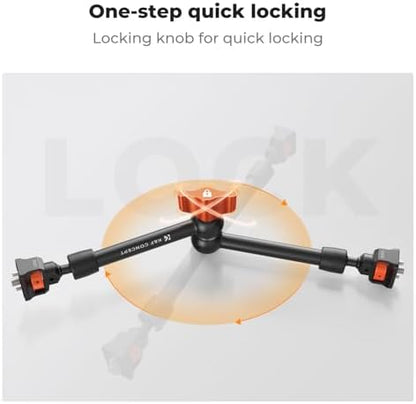 K&F CONCEPT 11" Magic Arm with ARRI 1/4" Screw 360° Ball Heads