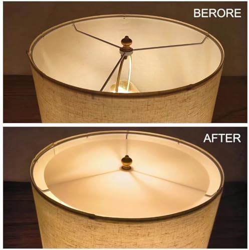 Round Lampshade Diffuser, 9" Diameter with 3/8" Center Hole Diffuser Lamp Shade for Drum Style Lampshades Pendants Softening Light, Frosted White Acrylic, Fits 9.5-11" Openings