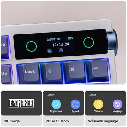 EPOMAKER TH108 PRO Full Size Mechanical Keyboard with Screen & Knob