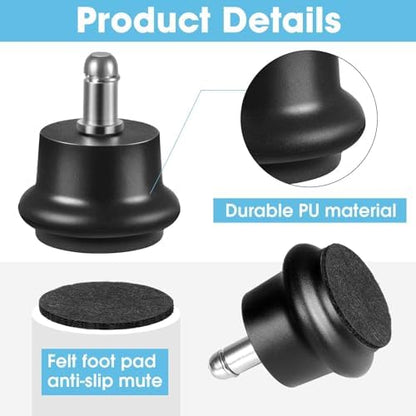 Bell Glides Replacement Office Chair, Castors Wheels Stopper Chair Feet