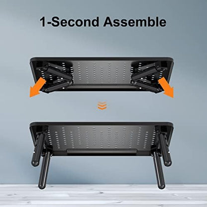 Bracwiser Foldable Monitor Riser Metal Computer Stand for Desk 3 Height Adjustable Laptop Stand with Pen Storage, MST013