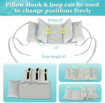 Neck Wedge Stabilizer Pillow for Sleeping to Keep Head Straight While Surgery Head Upright Medical Wedge Positioning Bedridden Disabled Elderly Face up Posture Corrector Headrest