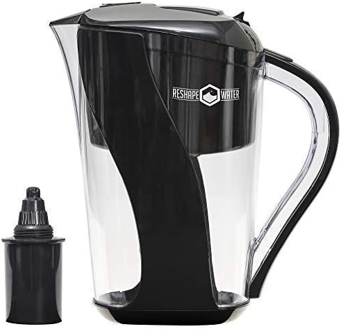 10- Cup Pitcher with 6-Stage Filter. Removes Fluoride, Chlorine, Lead, and Other Volatile Organic Compounds. Increases PH. Improves Taste. Replacement Filters Cost 25% to 33% Less.