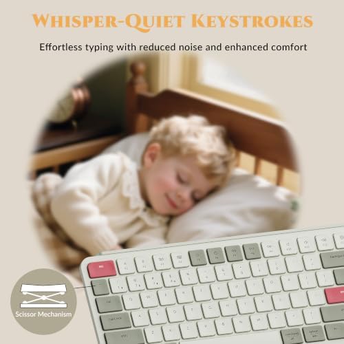 Keychron B6 Pro Ultra-Slim Full-Size Wireless Keyboard - Retro Red
