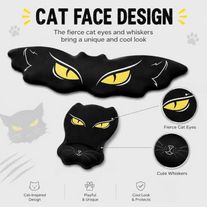 Ergonomic Wrist Rest Set for Keyboard and Mouse, Cat Mouse pad