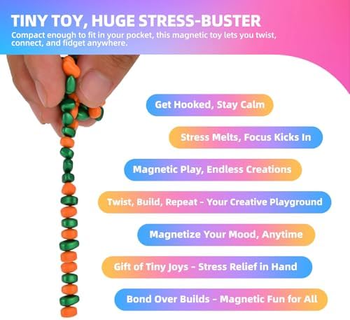550pcs Fidget Toys Adults,Stress Relief Sensory Toys for Autism ADHD Anxiety,Smooth Ferrite Stones Desk Fidgets Toys,Fidget Toys Gifts