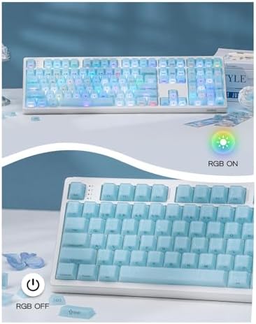 EPOMAKER Frost Jelly Keycaps Set, 126 Keys Forged Carbon Fiber Keycaps