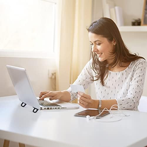 Abeillo 2PCS Portable Keyboard Riser, Self-Adhesive Mini Laptop Stand Invisible Computer Keyboard Stand for Desk, Laptop Feet Compatible with Pro/Air, Lenovo, Surface (Black)