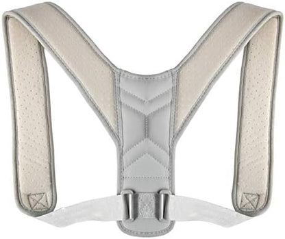 DSMYYXGS Clavicle Spine Physical Adjustable Back Posture Corrector Belt Men Women Home Office Upper Shoulder Posture Correction (Color : Grey, Size : Small)