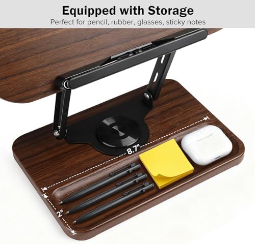 Book Stand with Light & Storage, Book Holders for Reading Hands Free