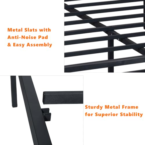 Full Metal Bed Frame with Headboard & Footboard