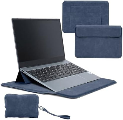 15-16 Inch Laptop Sleeve Case with Stand Feature, Matte PU Leather