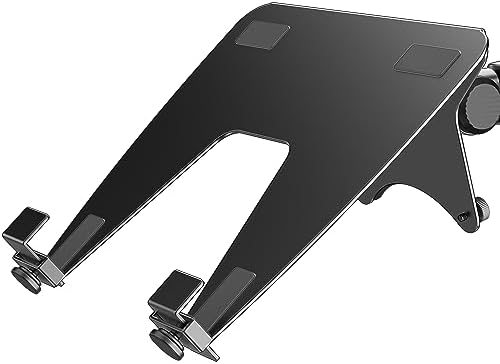 ergounion Laptop Tray for Monitor Arm - VESA Mount 100x100mm, Laptops up to 17.3in & 28.6lbs - Notebook Tray Office Desk Accessories - Black