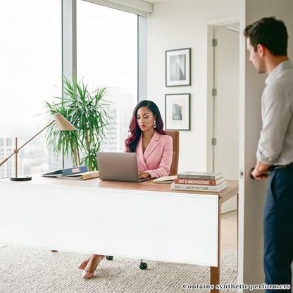 60" Under Desk Privacy Panel White Self-Adhesive Modesty Panel 600D Heavy Duty Desk Skirt Privacy Divider for Office Home or Standing Workstation Concealer Shield