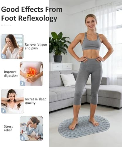 Silicone Foot Massage Acupressure Mat with Reflexology Points 30'' x 18''