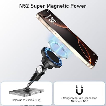 Magnetic iPad Wall Mount, Aluminum Dual-Arm Tablet Mount Holder