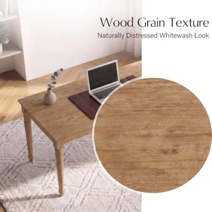60" Rustic Farmhouse Writing Desk with Storage Drawer, Seadrift