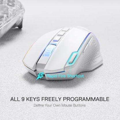 Redragon M991 3-Mode Wireless RGB Gaming Mouse 26000 DPI Remapping Keys