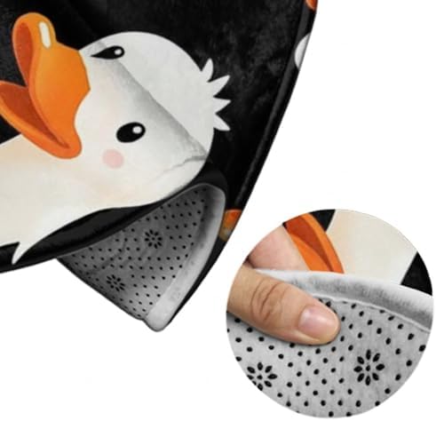 Large Home Decor Mat, Soft Round Yoga Carpet, Non Slip Machine Washable Kitchen Office Circle Rug Funny Duck
