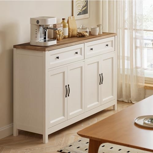 Farmhouse Kitchen Sideboard Buffet Cabinet, Coffee Bar with Storage