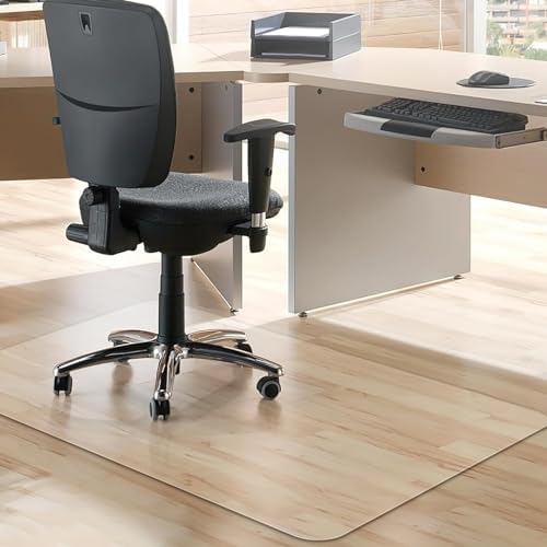 Chair Mat for Tile & Hardwood Floors Durable Plastic Office Floor Protector 1mm Thick Suitable for Home & Office (60x100cm to 190x240cm)