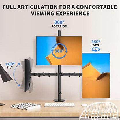 Pholiten Triple Monitor Stand for 13-27" LCD Desk Mount