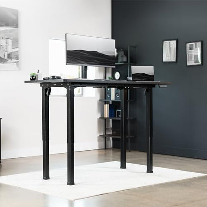 VIVO Black 4-Leg Dual Motor Standing Desk Frame, DESK-E4B